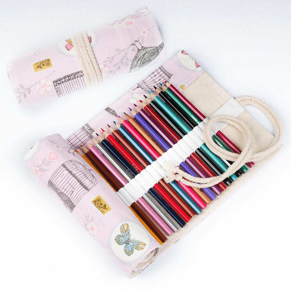 

Сворачивающийся держатель для ручек, органайзер для раскрашивания, цветные пеналы, обертка для карандашей, сумка для хранения ручек