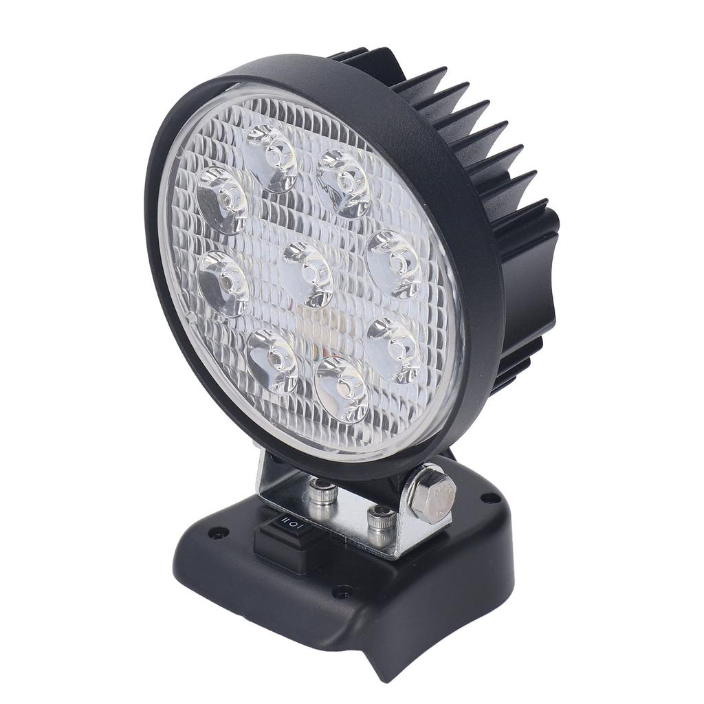 Cordless LED Work Light 18V Battery Powered 27W 2400LM Portable Handheld Job Site Flood Beam for Cam