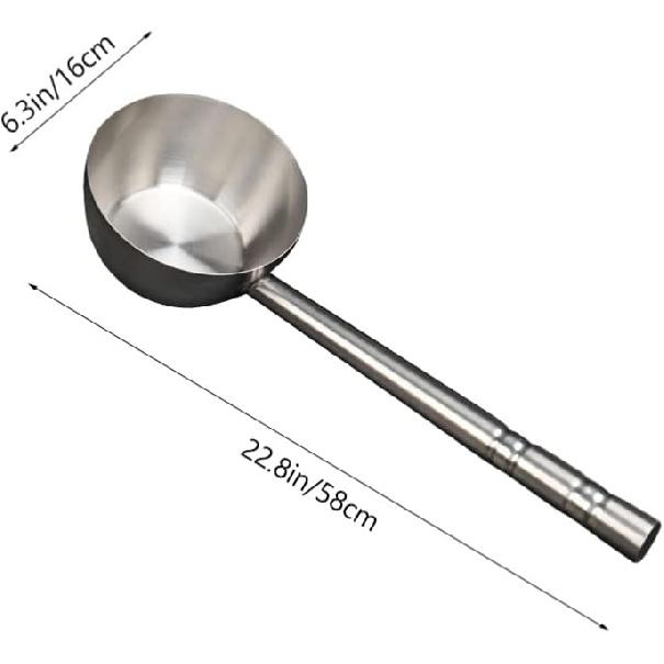 Hemoton Stainless Steel Water Ladle Household Soup Spoon with Capacity for Kitchen Hotel Restaurant Canteen Use Stylish Design for Modern Decor