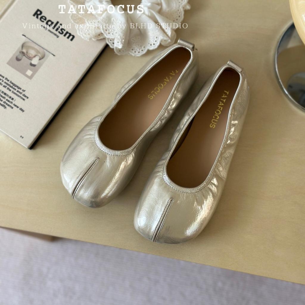 Single shoes women's spring and summer new soft-soled soft-faced round head shallow mouth versatile one-pedal Doudou ladyshoes