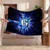 Schalke 04 FC Personalized Fleece Blanket With Football Logo, Custom Name Text Soft Warm Home Throw Blanket