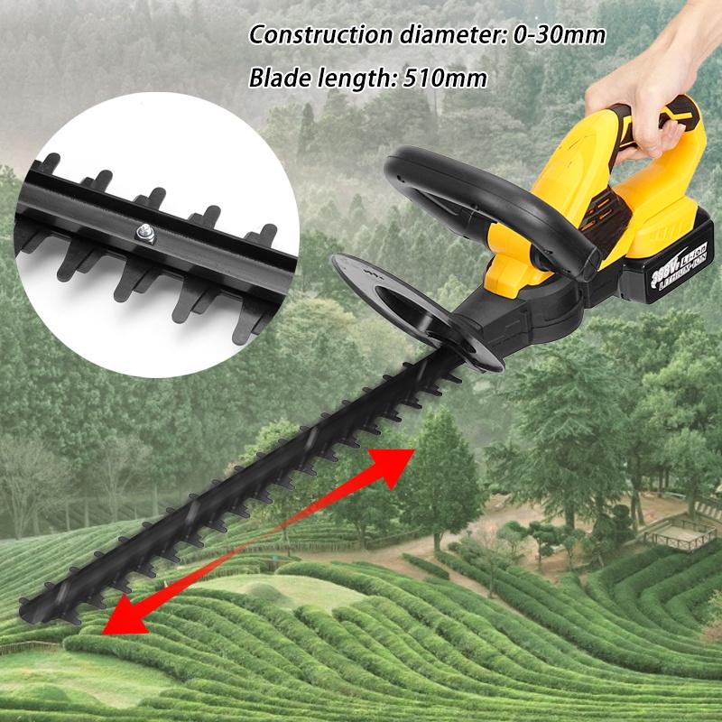 1400W 388VF Cordless Hedge Trimmer Electric Household Trimmer Pruning Saw Garden Bush Trimmer Landscape Power Tools