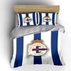 Blue-white stripes, club emblem. Bedding sets Duvet cover sets Duvet covers Pillowcases(1 * Duvet Cover 2 * Pillowcases without duvet insert)