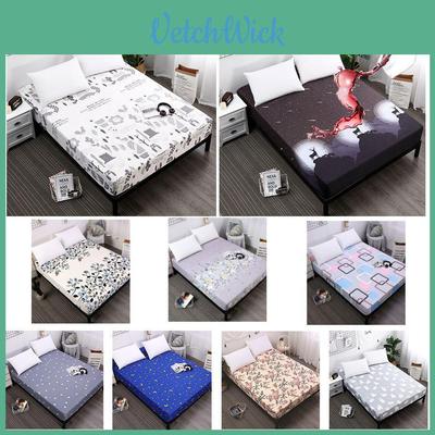Floral Printed Waterproof Mattress Protective Cover Ideal For Babies And Pets 30cm Depth
