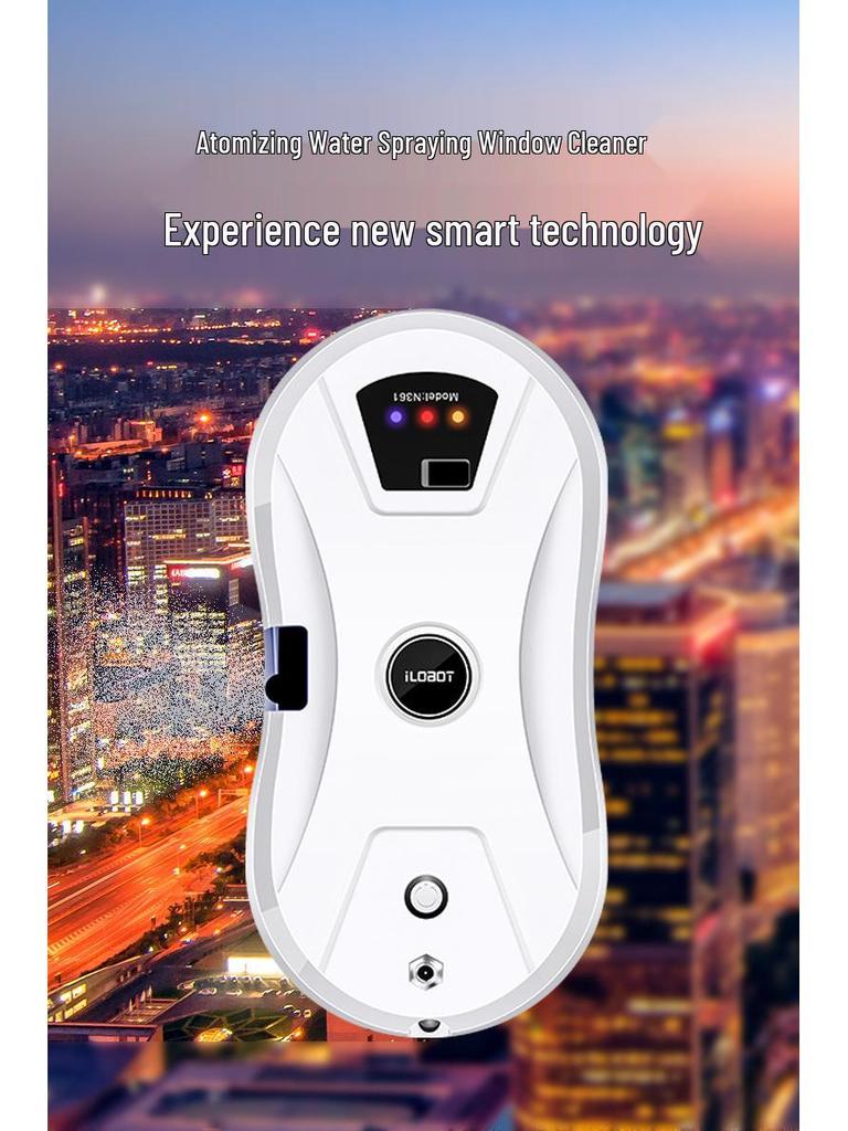 Inteligentny Robot do Mycia Okien Sterowany Zdalnie z Automatycznym Spryskiwaczem Wody i Regulowanymi Ustawieniami