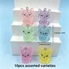 10Pcs Glow In The Dark Fox Charms, Resin Pendants for DIY Keychain Earrings Jewelry Making Findings