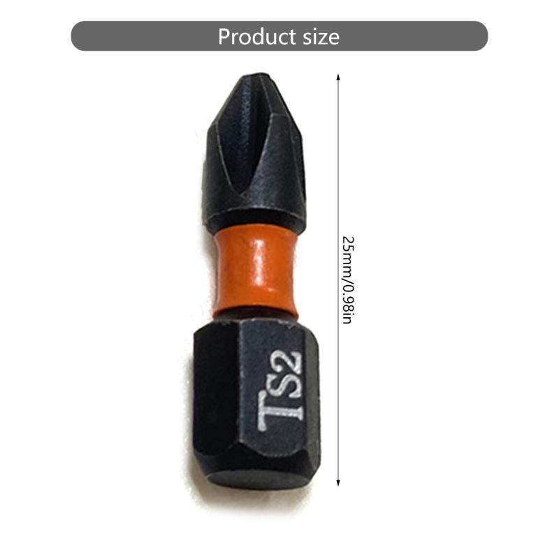10Pcs Impact Antislip Screwdriver Bit 1/4inch Hex Shank Magnetic Tip Crossing Screwdriver Bit Set Impact Bit