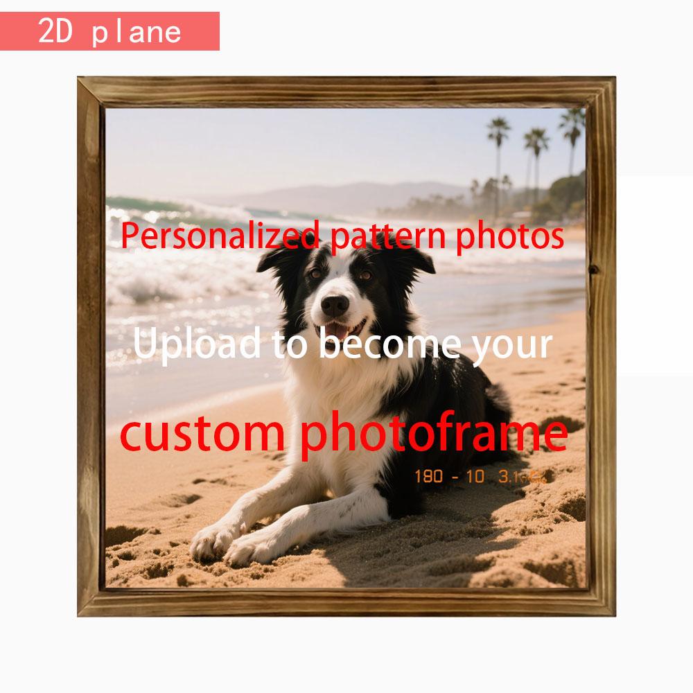 

A personalized custom pattern photo wooden frame sign, 8x8-inch custom room decoration, an ideal gift for custom photos during f