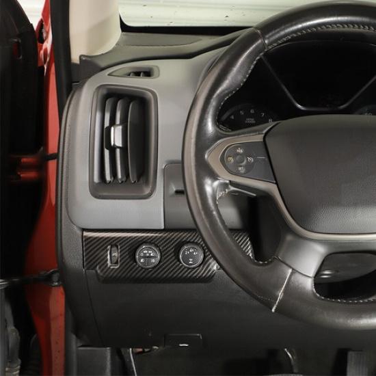 Carbon Fiber Inner Headlight Switch Cover Trim For Chevy ColoradoGMC Canyon 14+