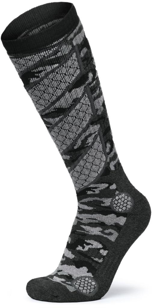 Tesla Ski- und Snowboard-Kompressionssocken Motorrad Outdoor und Socken, 2-Paar-Set, Dick, Kaltwetter, Kniehoch, Schweißableitend, Schnelltrocknend,