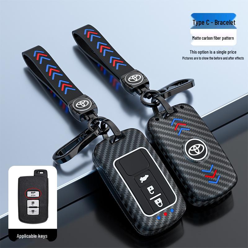 Toyota Camry Key Case for Junrui Land Cruiser - Frosted Remote Shell with Luminous Buckle