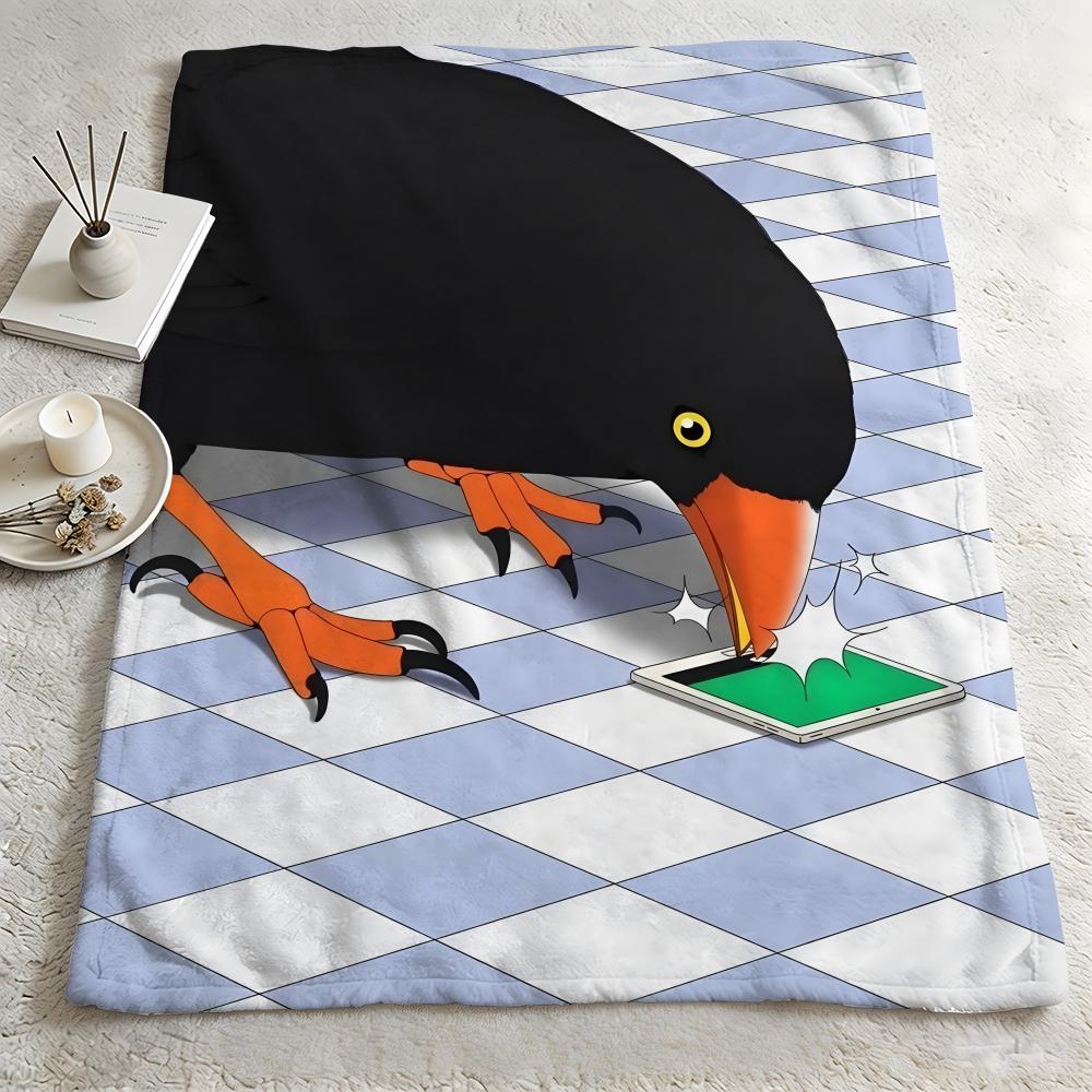 artist CChoi Haeryungg Throw Warm Soft Flannel Blanket Multiuse for Sofa Bed Camping Travel Nap
