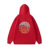 2024 Women's Fleece-Lined Sunset Print Hoodie with Kangaroo Pocket & Drawstring