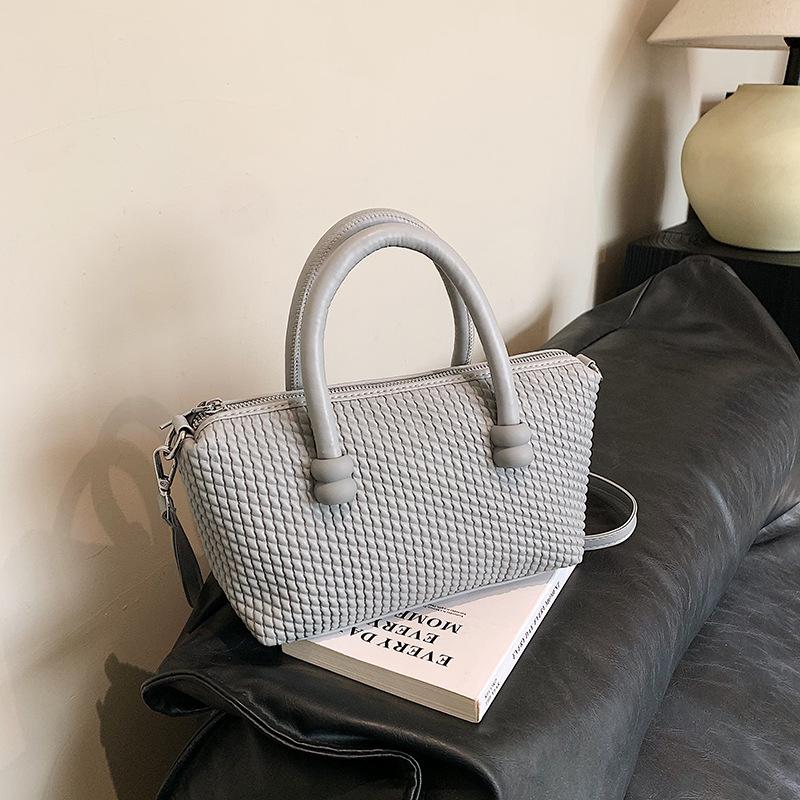 Summer New Trend Fashion Shopping Bag Woven Shoulder Bag Plaid Tote Women's Bag