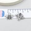 Set di 100 Ciondoli Gatto Farfalla Luna Argento Antico per Braccialetti e Collane Fai da Te