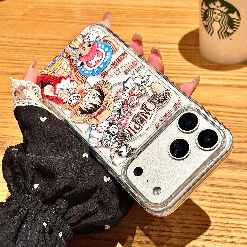 One Piece Luffy Magnetic Stand Case for iPhone 16 Pro Max