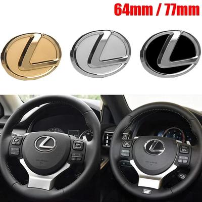 Emblème de Volant de Voiture 64mm/77mm pour IS ES CT LS NX GX PX GS200t IS250 ES300 LS500 GX470 Autocollant Chromé Styling Intérieur