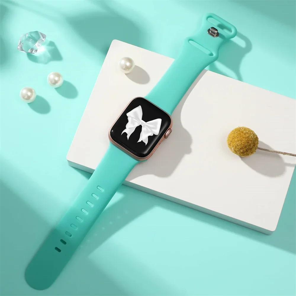 Sport Straps For Apple Watch Band 44mm 40mm 49mm 45mm 41mm 38/42mm Correa Silicone Bracelet iWatch Ultra 2 Series 9 8 7 6 5 3 SE