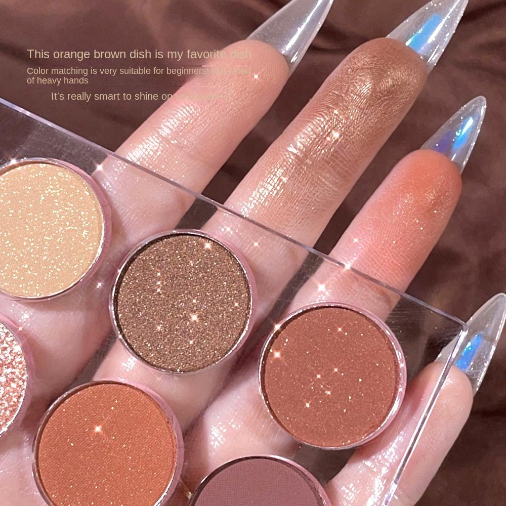 Sheer 12 Color Magic Eyeshadow Palette Pearl Matte Milk Tea Earth Color High Pigmentation