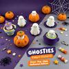3D Printed Spooky Cute Cupcake Clicker Fidget Halloween Keychain Fingertip Press Decompression Toy For Halloween Party Gifts