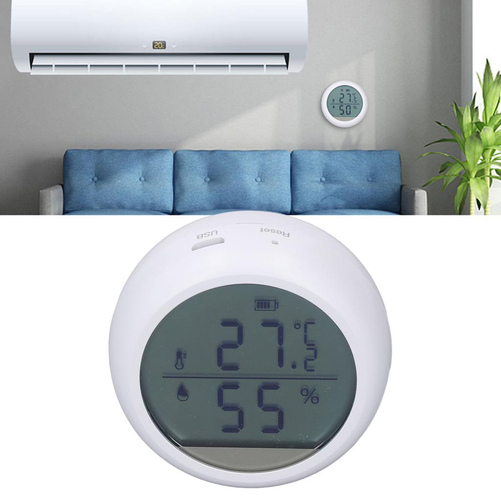 WLAN Temperatur-Feuchtigkeitssensor Fernüberwachung Wandmontage Smartes Temperatur-Feuchtigkeitsmessgerät