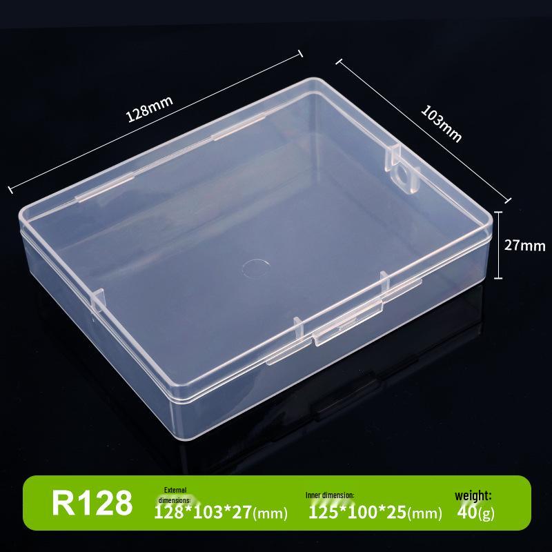 Clear PP Plastic Rectangular Storage Box with Lid for Jewelry, Ear Studs, or Fishing Accessories