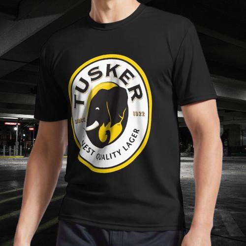 Tusker Lager Logo Merchandise Logo T-Shirt Funny Logo American T-shirt S to 5XL S разноцветный