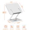 Rloao Buch Schreibtisch Transparent Rotierend Unendlich Verstellbarer Winkel und Schreibtisch Geeignet für Blattstudienbuch Tragbarer Buch-PC 5KG Tragfähigkeit