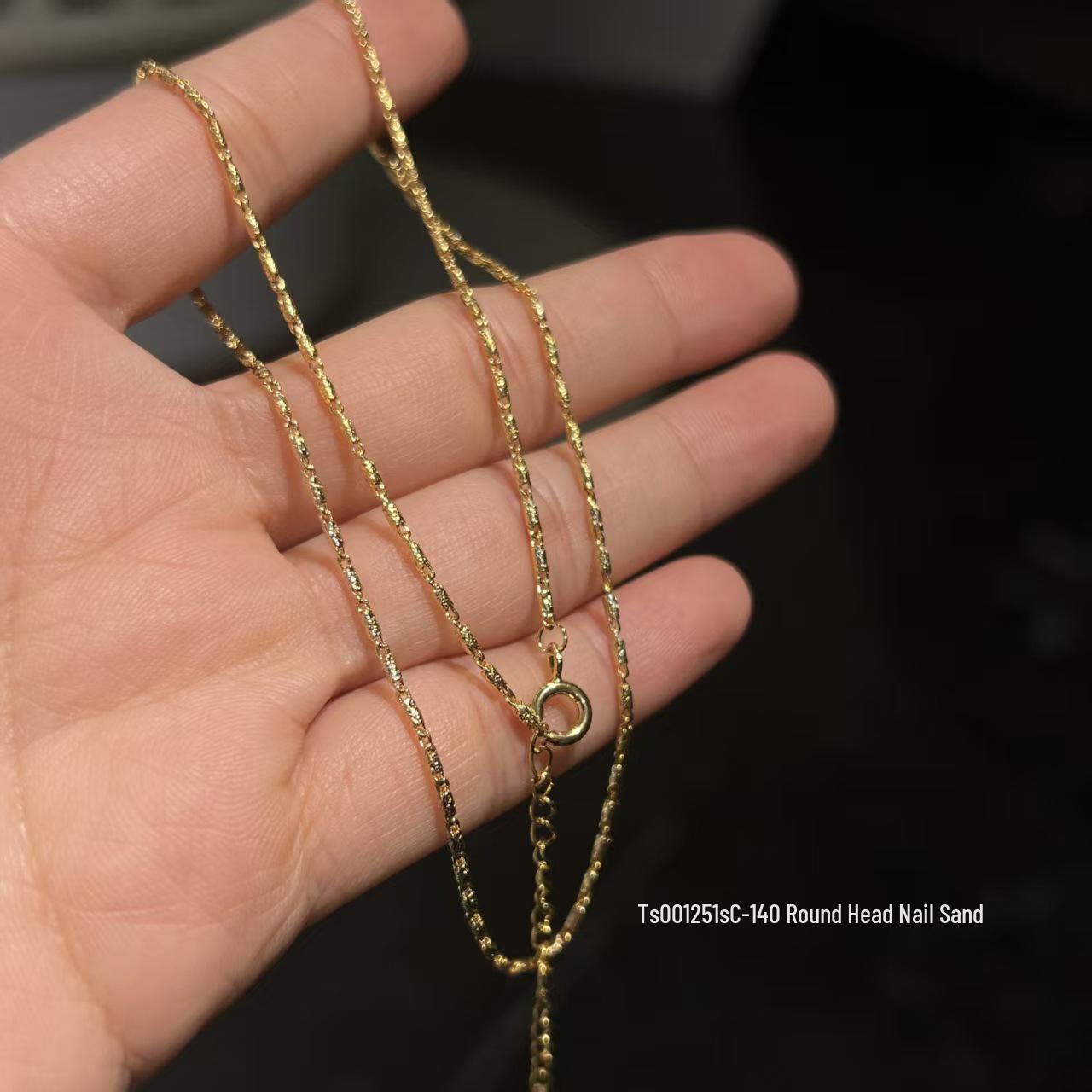 Gold-Plated Copper Round Bead Collar – Elegant, Versatile, and Exquisite Chain Accessories