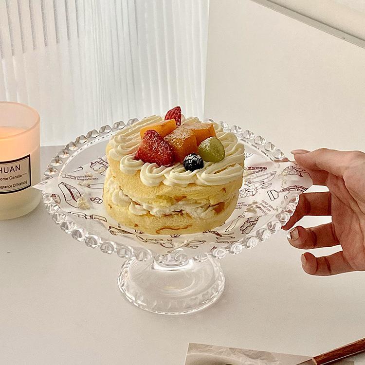 Retro Liebesherz Obst Glasplattenserie – Frühstücks-, Kuchen- und Dessertplatte