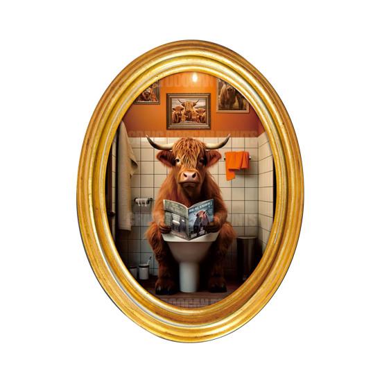 1/3/6Pcs Toast Avocado Cat Refrigerator Magnet with Oval Wooden Frame Kitten Fridge Magnet Home Kitchen Office Decoration Animal Lover Gift