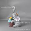 European and American Garden Resin Elephant Solar Light Crafts Outdoor Garden Animal Light Decoration Statue Ornaments