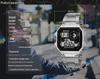 Sanda Men's Waterproof Multifunctional Digital Watch - Small Square, Steel Band