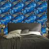 Ink blue, navy blue, brown and azure wallpaper for living room and bedroom 50x1000