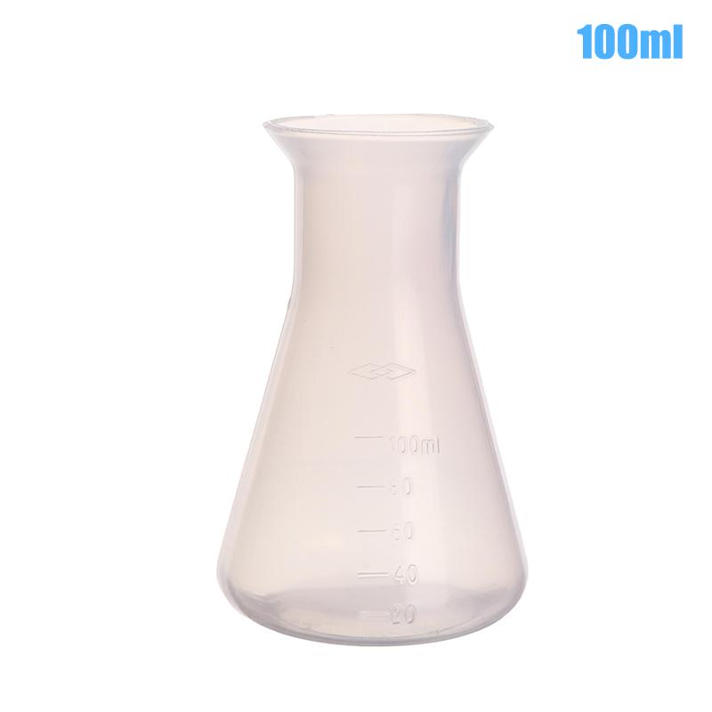 

1 шт. 50/100/250 мл пластиковая колба Эрленмейера с узким горлом коническая треугольная колба химический лабораторный анализ инструмент