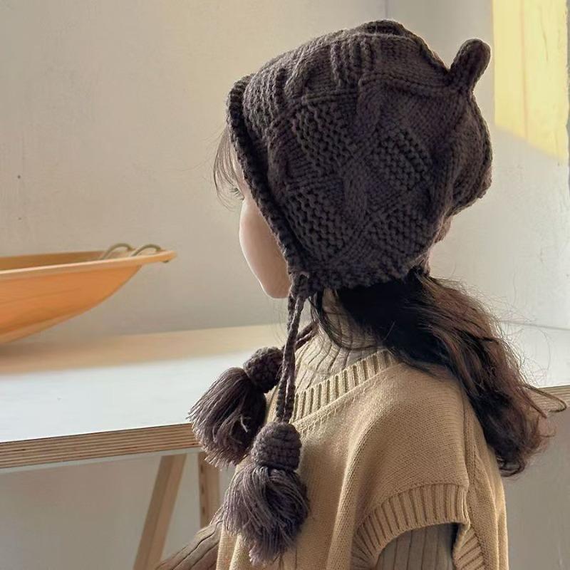 Baizhao, Autumn and Winter New Warm Baby Knitted Hat Baby Wool Hat Fashionable Versatile Children's Hat