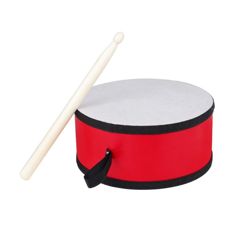Double Sided Hand Drum Orff Indian Drum with Drum Stick Percussion Instrument Drum Musical Toy Music Instrument Durable 1
