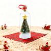 Christmas Tree Message In A Bottle Recordable Voice Message Bottle Ornament with Playback Cork Greeting Glass Bottle with Snowy Scene Xmas Keepsake