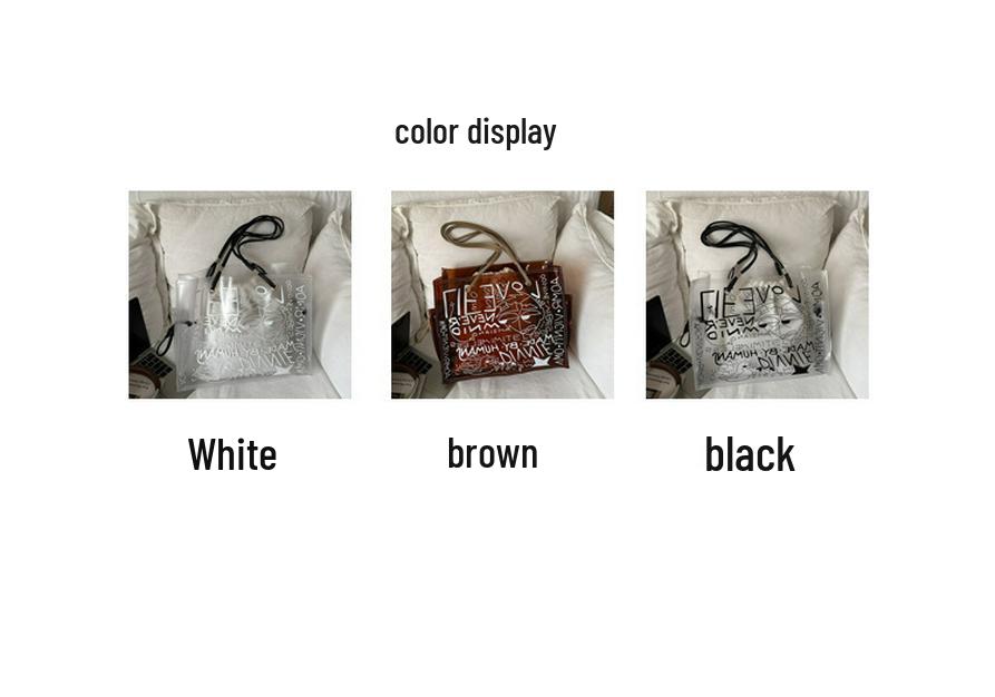 Large Capacity Transparent Jelly Bag - Chic Women's Trendy Shoulder Bag with Stylish Design