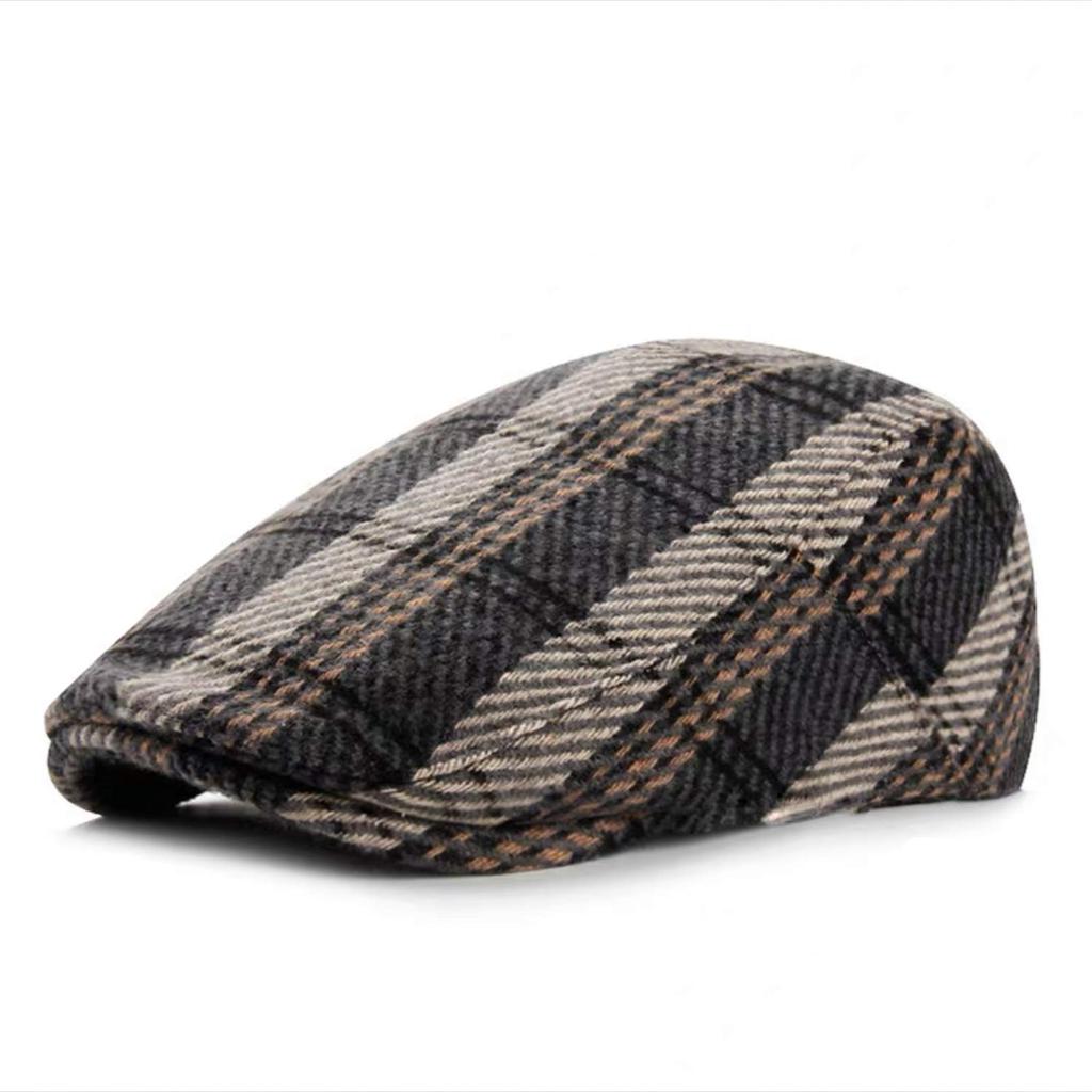 Croogo Hunting Trendy Hunting Classic Herringbone Perfect for Unisex Men's Cap, Cap, Pattern, Fall/Winter Golf, Casual, Outdoor, Simple, (G-BL26-Dark
