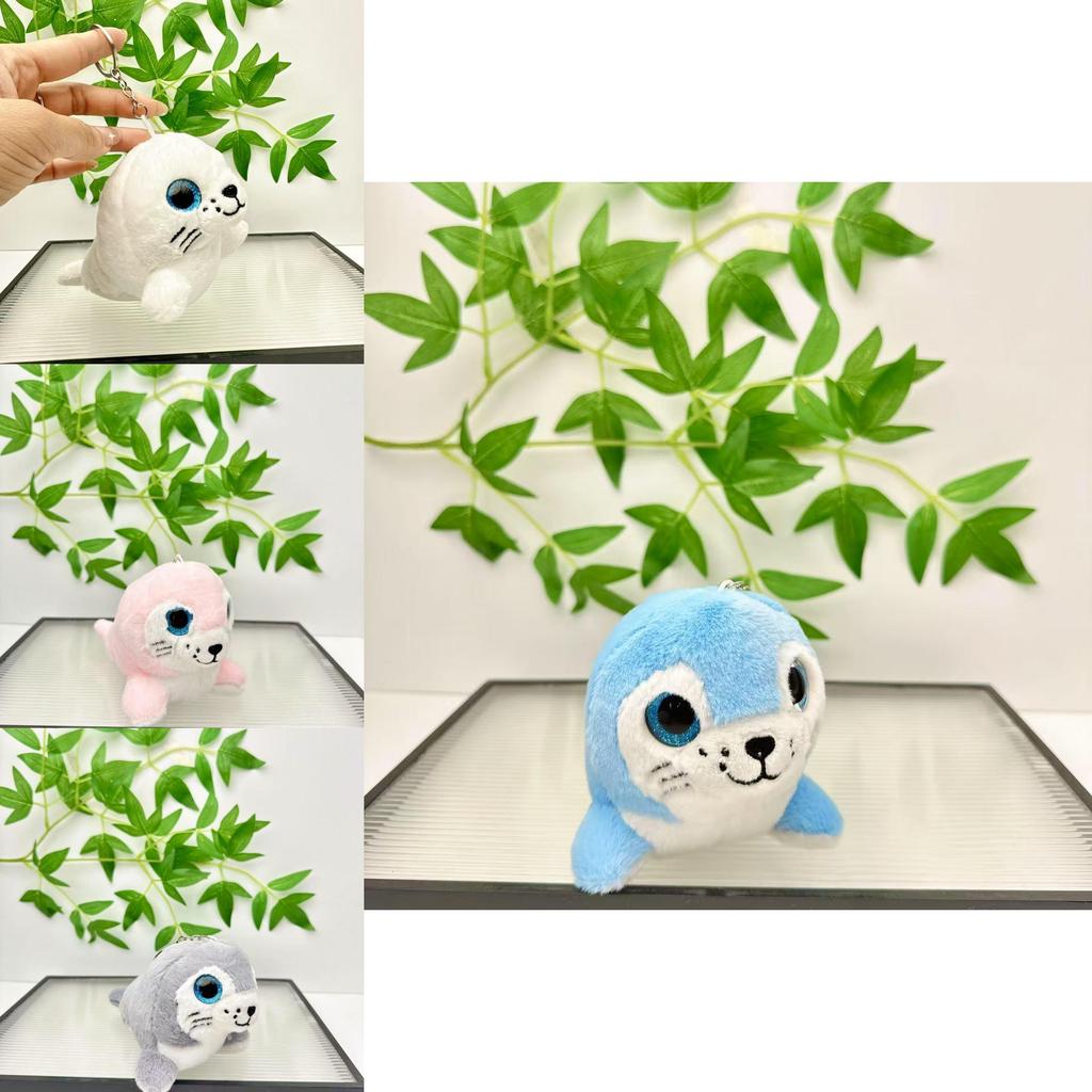 Plush Sea Lion Keychain Cute Animal Bag Charm With Soft Short Pile For Kids And Teens