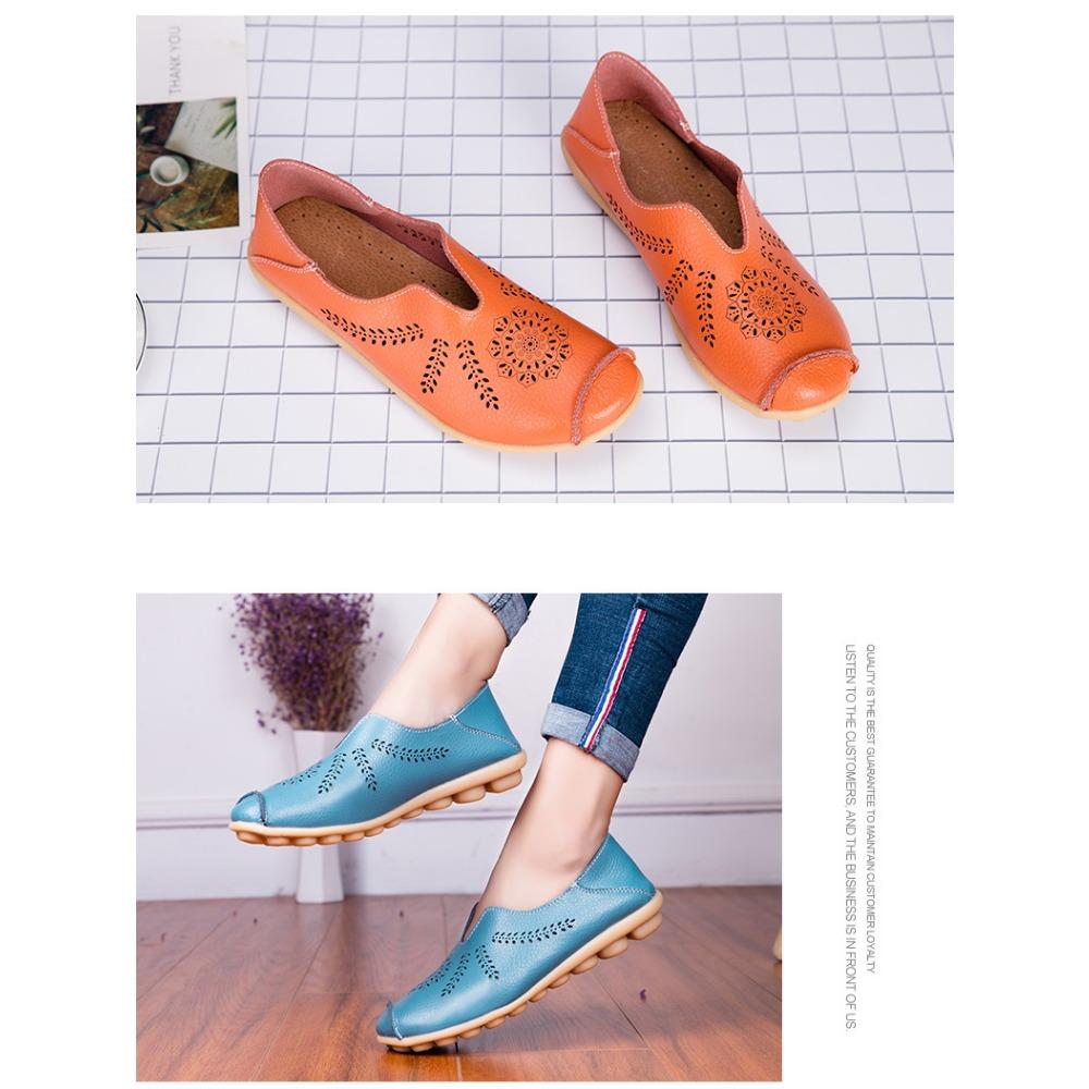 Summer Women's Flat Shoes Single Shoes Bean Shoes