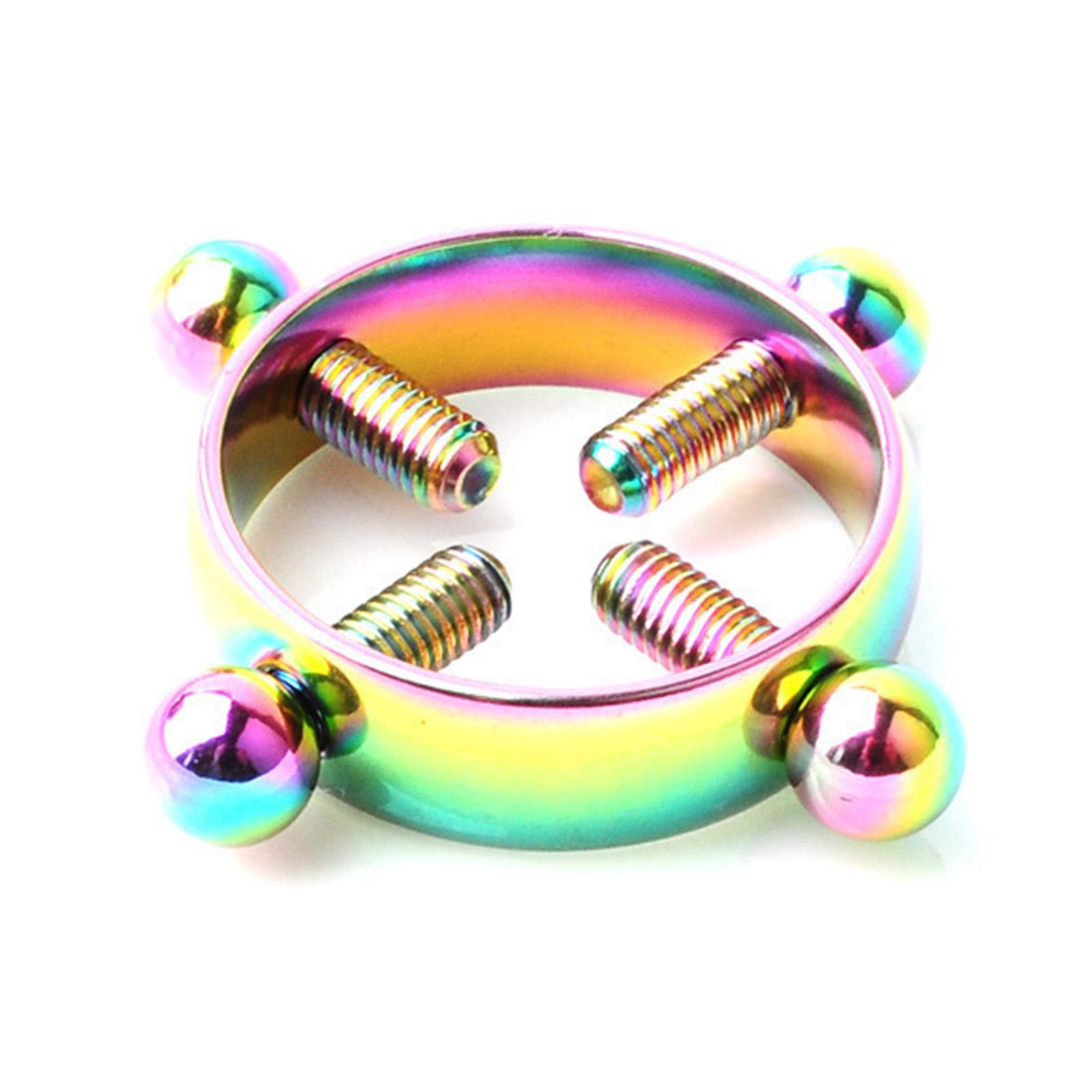 

Кольца для сосков из нержавеющей стали, украшения для пирсинга тела, регулируемые кольца-зажимы для сосков, гвоздики для сосков для женщин разноцветный