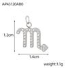 CARLIDANA Hot-Selling Stainless Steel Pendant 12 Zodiac Silver Color Pendant DIY Jewelry Accessories Necklace Pendant Charms