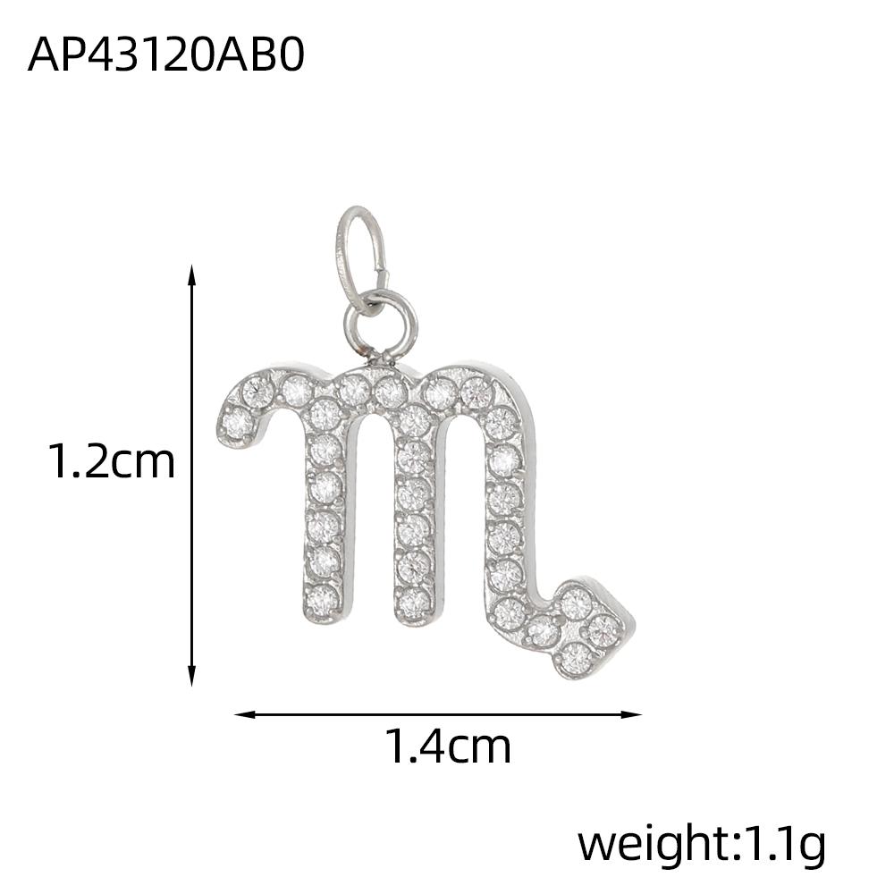 CARLIDANA Hot-Selling Stainless Steel Pendant 12 Zodiac Silver Color Pendant DIY Jewelry Accessories Necklace Pendant Charms