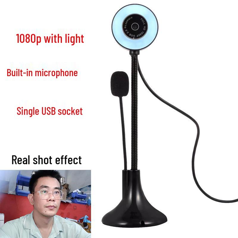 1080p HD Webcam with Built-In Microphone for Desktop & Laptop - Ideal for Online Classes, Exams, and Live Streaming