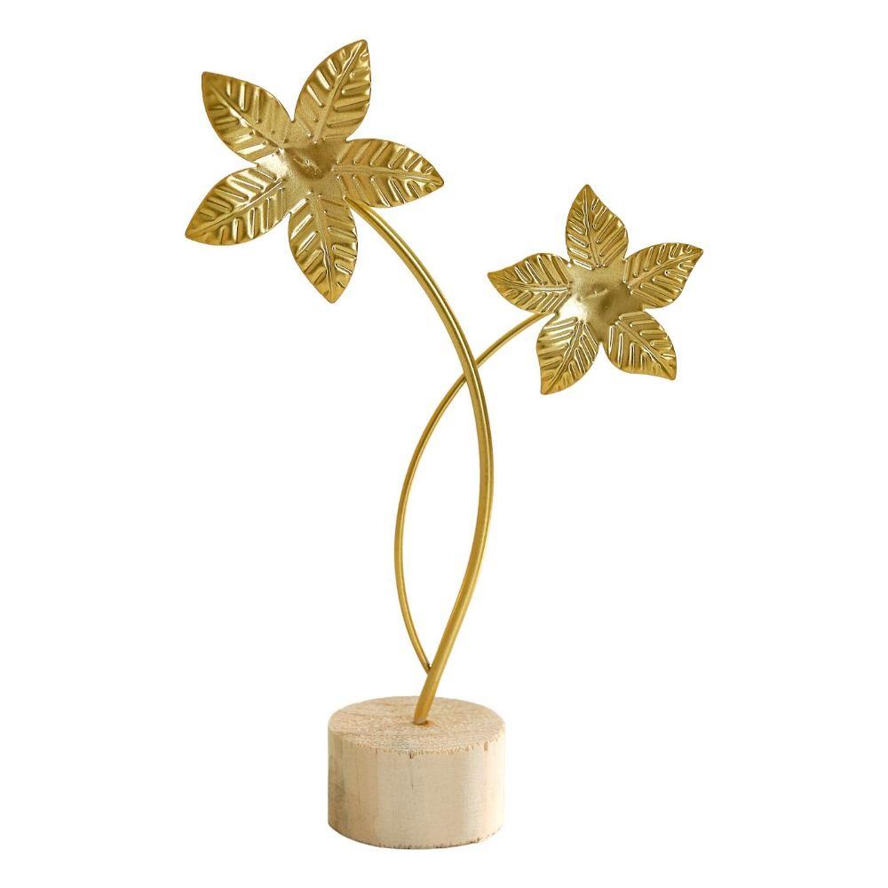 Hollow Out Home Decoration Ornaments Wood Base Miniature Leaf Figurines  Table Top Ornament