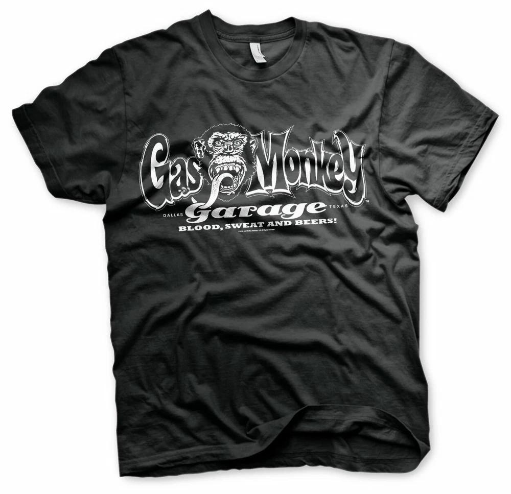Official Gas Monkey Garage Logo Black TShirt M