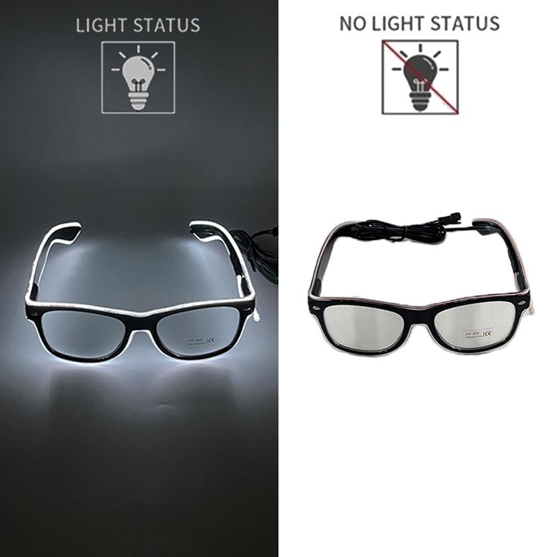 Festival Glowing Glasses With Lights Birthday Luminous LED Party Glasses Bar Club Props Fluorescent Neon Glasses Supplies