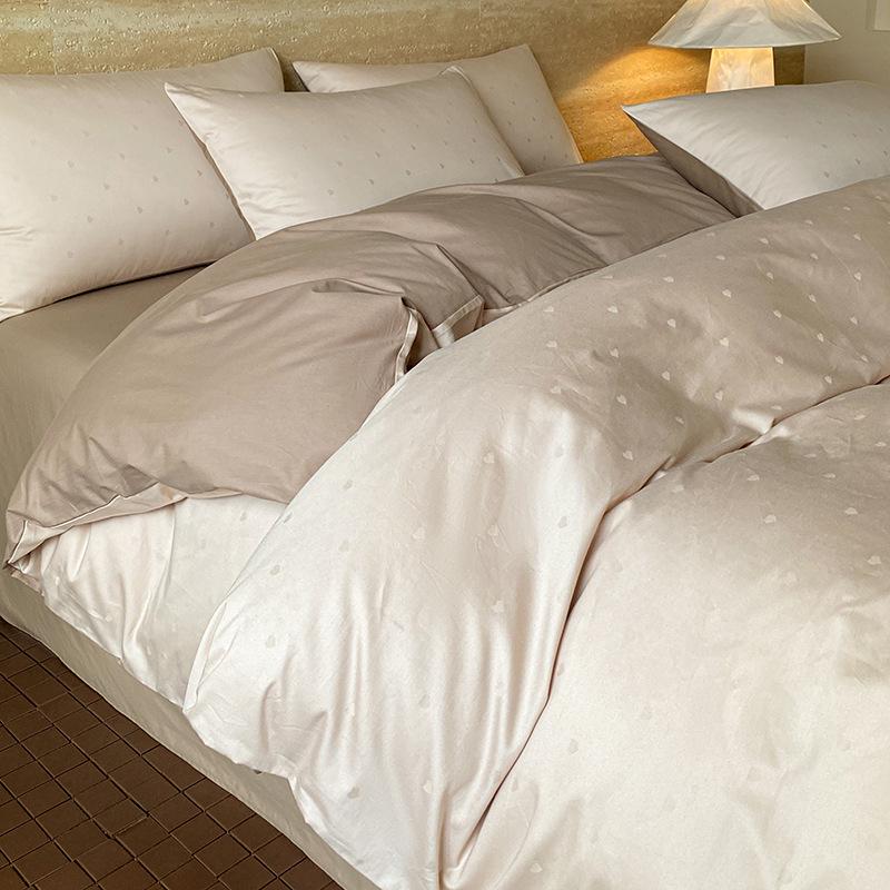 Luxury Jacquard Cotton 60s Sateen Bedding Set: Duvet Cover & Sheets